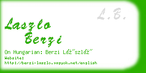 laszlo berzi business card